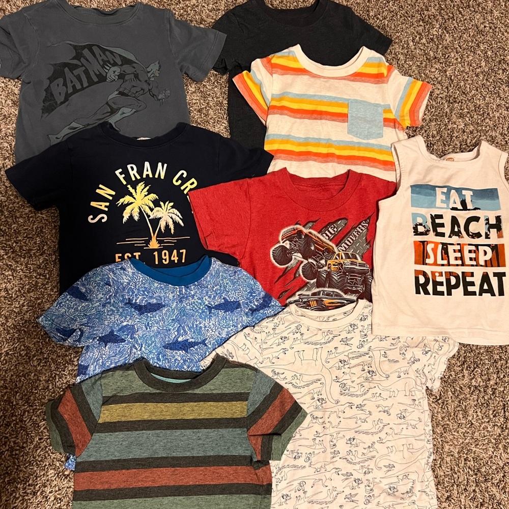 2T T-Shirt Toddler Baby Boy Lot